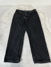 Wrangler Jeans Men 36x30 Black Cotton Straight Leg 97601CB Cowboy Western