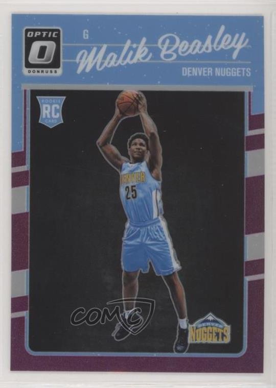 2016-17 Panini Donruss Optic Purple Prizm Malik Beasley #166 yj9
