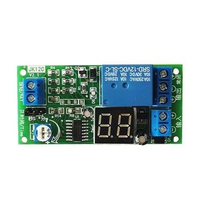 Digitalanzeige 12V Verzögerungsrelais 1 bis 99 Sekunden Minute Timer für FUNK