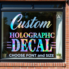 Holographic Name Personalized Decal Sticker Custom Vinyl Lettering Text Decal