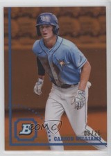 2022 Bowman Heritage Chrome Prospects Orange Refractor 8/25 Carson Williams 0r4