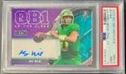 2023 Wild Card QB1 OTC Bo Nix Auto 1/1 Purple Teal Mojo #BN1A PSA 9