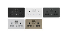 13A 2G DP Switched Socket & Night Light Function - Various Finishes