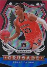 20-21 PANINI PRIZM DRAFT PICKS RED WHITE BLUE CRUSADE - ISAAC OKORO RC #84