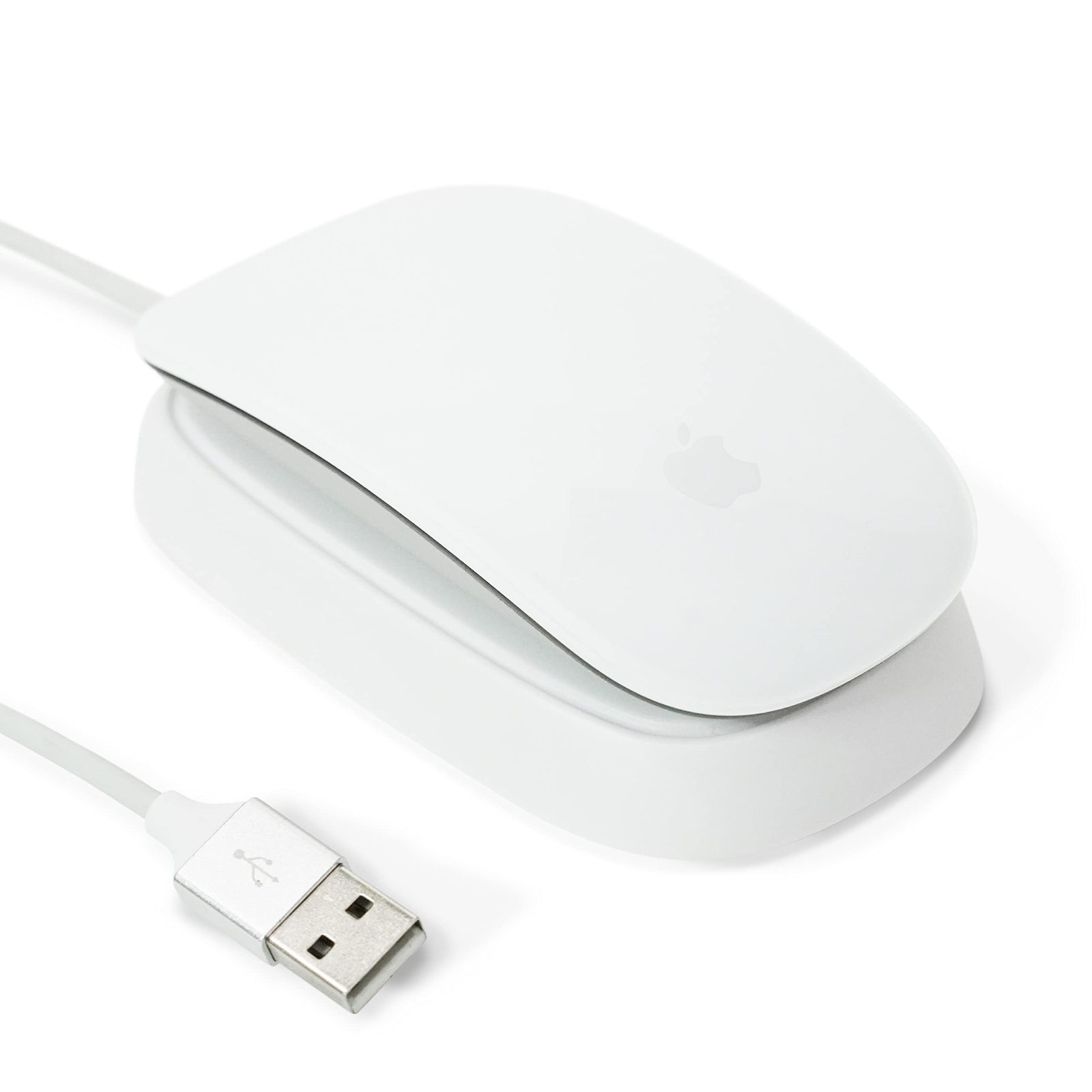 White Charging Station for Apple Magic Mouse 2 - Ideal Accessory for Seamless Use-image
