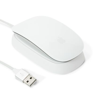 Charging Station Compatible with Apple Magic Mouse 2 - White - Perfect Access...
