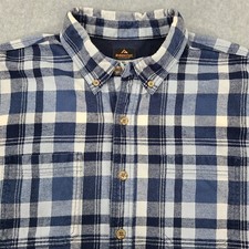Ridgecut Toughwear Plaid Flannel Shirt Mens XL LS Blue Front Pockets