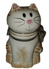 Canister Cat Kitty Hinged Latch Pointed Ears Animal Kitchen Decoration 6" Animal