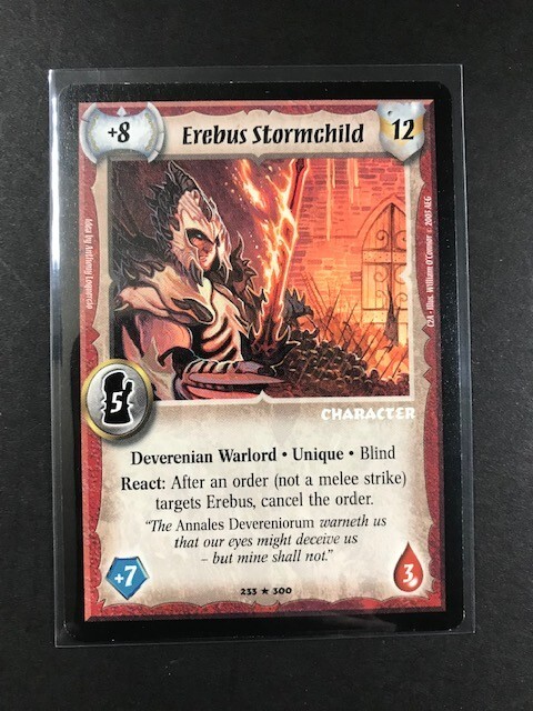 EREBUS STORMCHILD Warlord CCG Saga of the Storm Deverenian Fighter 
