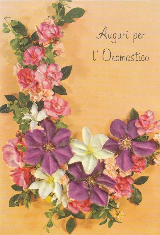 1 card Italian Name's Day -- Greeting card  Namenstag Onomastico