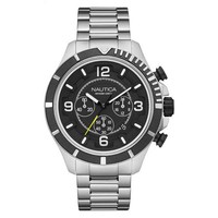 Nautica Nai21506g Gents 47mm Silver Steel Bracelet & Case Chronograph Date Watch Nautica Nai21506g Gents 47mm Silver Steel Bracelet & Case Chronograph Date Watch