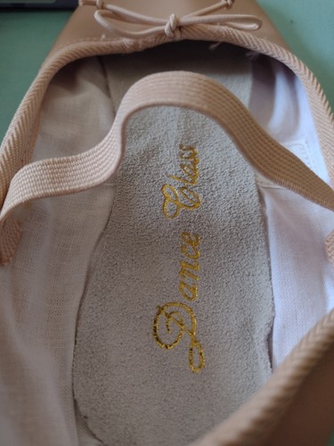 NIP Dance Class Leather Pink Ballet Shoes Slippers Kids Child's Size 2 - 第 5/10 張圖片