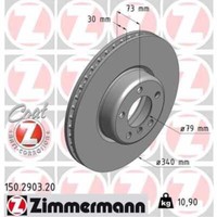Zimmermann 2X Bremsscheibe Vorne Ø340 Mm InnenbelüFtet FüR BMW 1Er F20 118I
