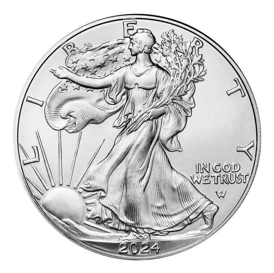 2024 American 1 oz .999 Fine Silver Eagle $1 Coin BU