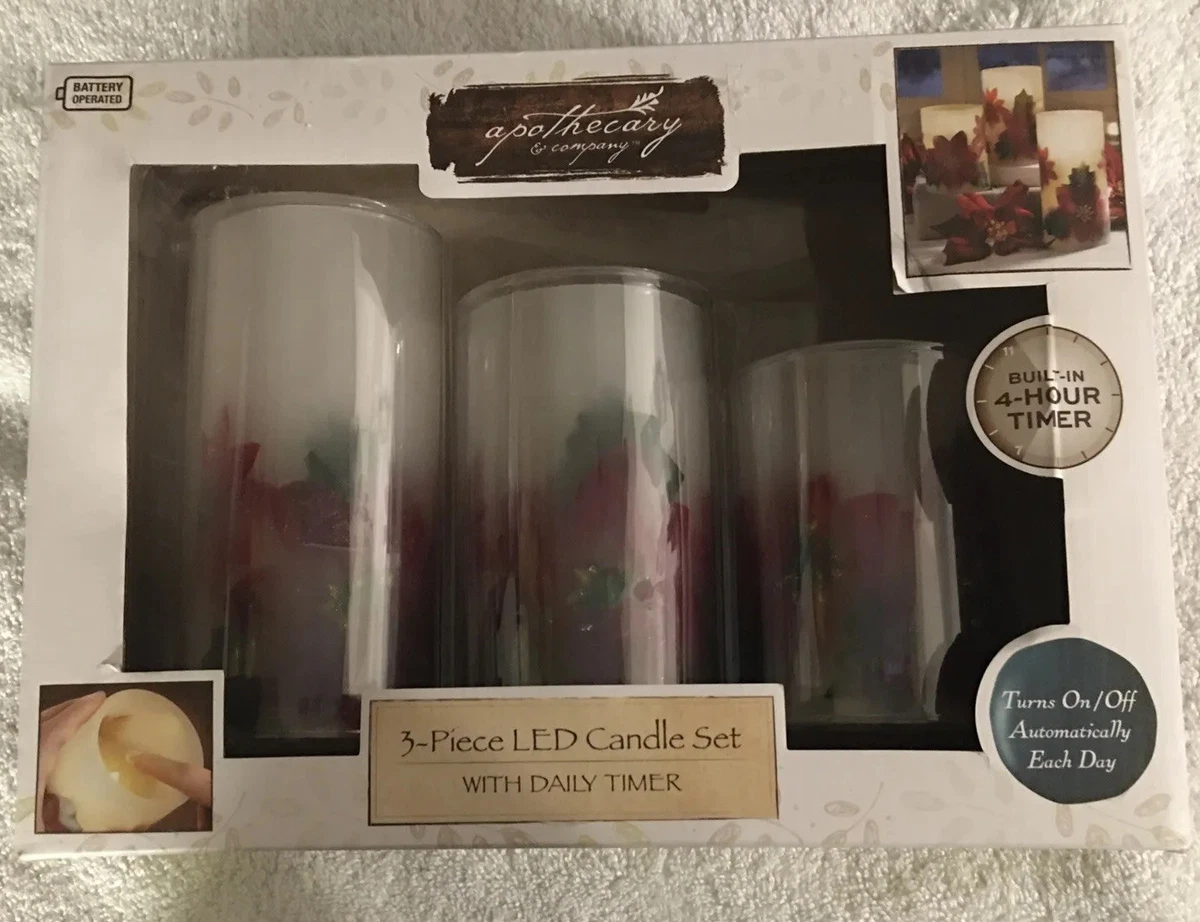 Apothecary led candle set online