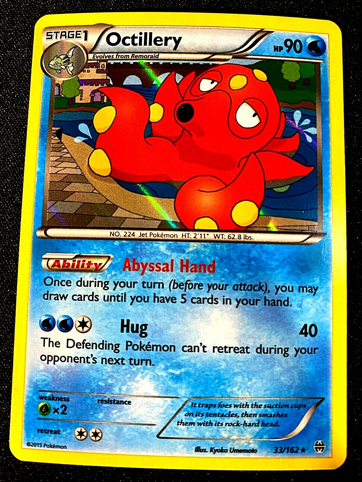 2015 Pokemon OCTILLERY NM/MT + XY BREAKthrough 33/162 HOLO L824