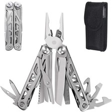 17-in-1 Multitool Pliers Outdoor Folding Pocket Knife Scissors Tool with Sheath