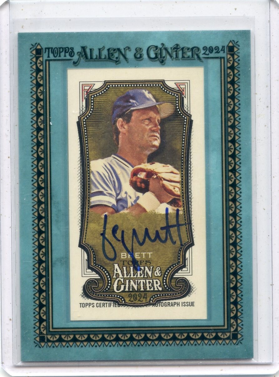2024 ALLEN & GINTER #MA-GB GEORGE BRETT AUTOGRAPH "BLUE FRAME" #11/50 110824