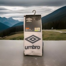 UMBRO Kids JUNIOR Soccer Socks - White Black Size 3-9 NEW