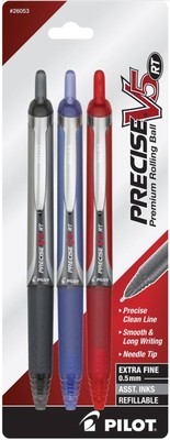 Pilot precise v5 roller 3-pk asst 26053 (072838260536)