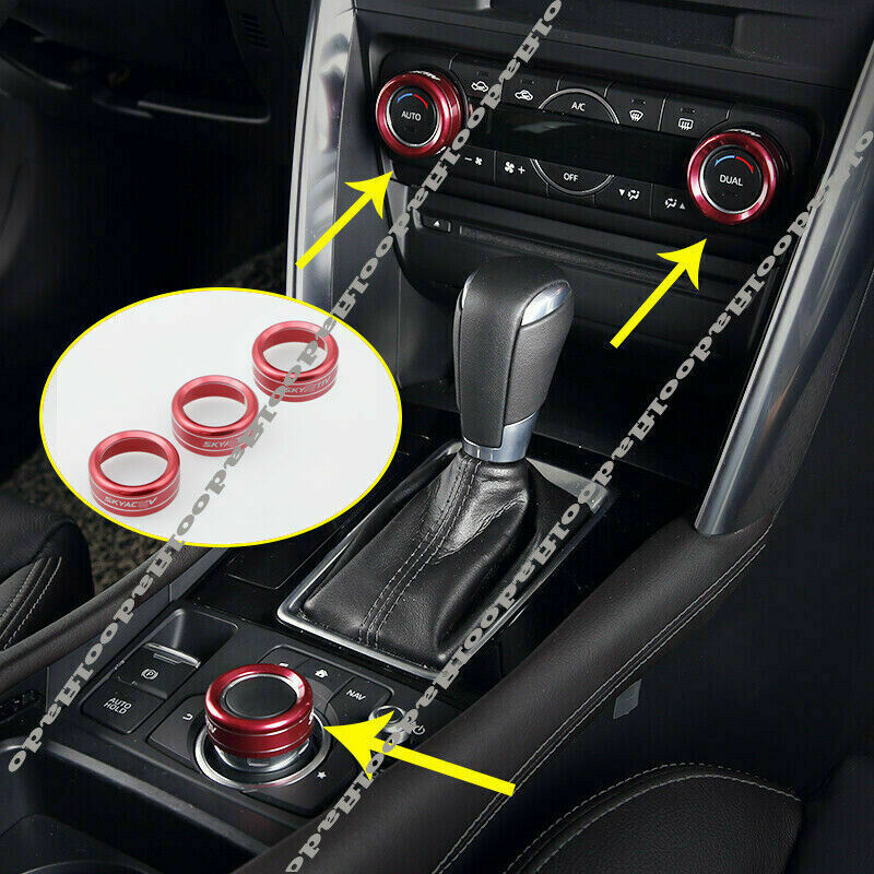 For Mazda CX-5 2017-2021 Red Inner Central Control AC Adjustment