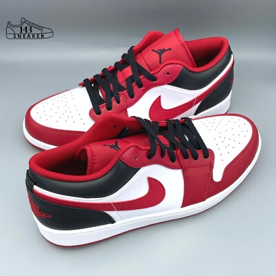 Nike Air Jordan Low Bulls Rot Weiß Sneaker Schuhe Turnschuhe Neu 46 