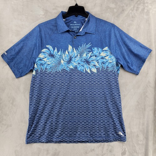 Tommy Bahama Island Zone Performance Polo Hawaiian Mens XL Polyester eBay