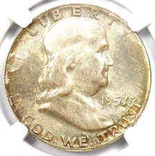 1957 Franklin Half Dollar 50C Coin - Certified NGC MS67 FBL - $2,450 Value!