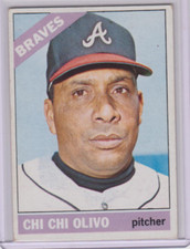 1966 Topps #578 Chi Chi Olivo Rookie Card RC Braves HIGH # SP EX