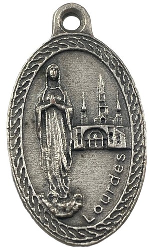 Catholic Our Lady Of Lourdes Silver Tone Religious Medal | eBay.de