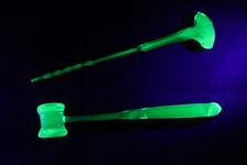 Handcrafted Uranium Glass Lobotomy Set – Glows Neon Green Under UV