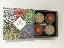 Scented Candles Gift Set, 4.4oz X 4 Cans 100 Natural Soy Wax w/ Essential Oils
