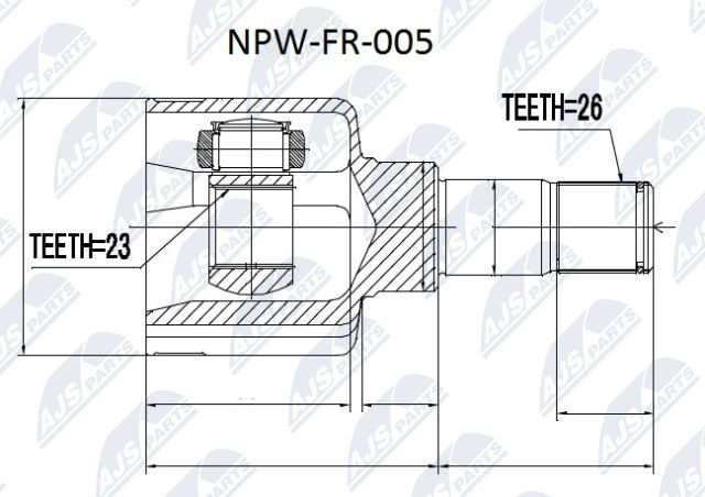 NTY Joint Set Left for Ford OE to Compare 1322224 for sale online 