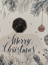 2021 THE SNOWMAN 50p COIN CHRISTMAS CARD BUNC FROM WESTMINSTER COLLECTION 