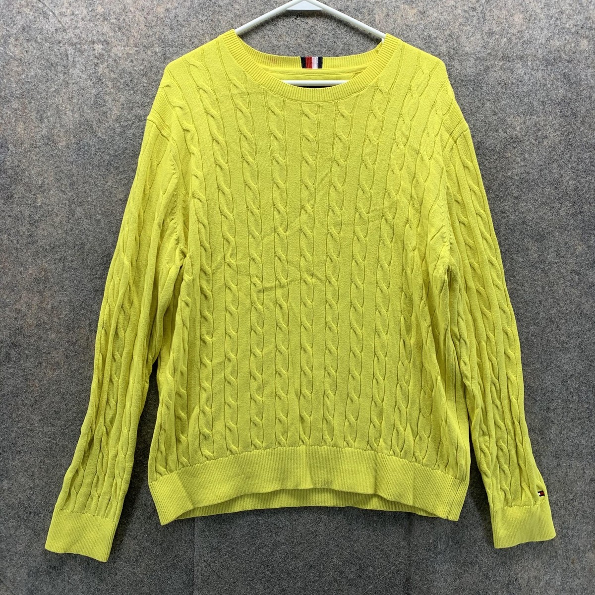 Cable Knit Sweater Hilfiger Yellow Sweater Tommy Hilfiger Sweater