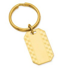 Monogrammed Personalized Gold Tone Key Chain