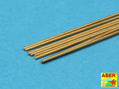 MW22 ABER MODELS BR06 BRASS  ROUND RODS Ø 0,6MM LENGTH 250MM X 8 PCS.  for