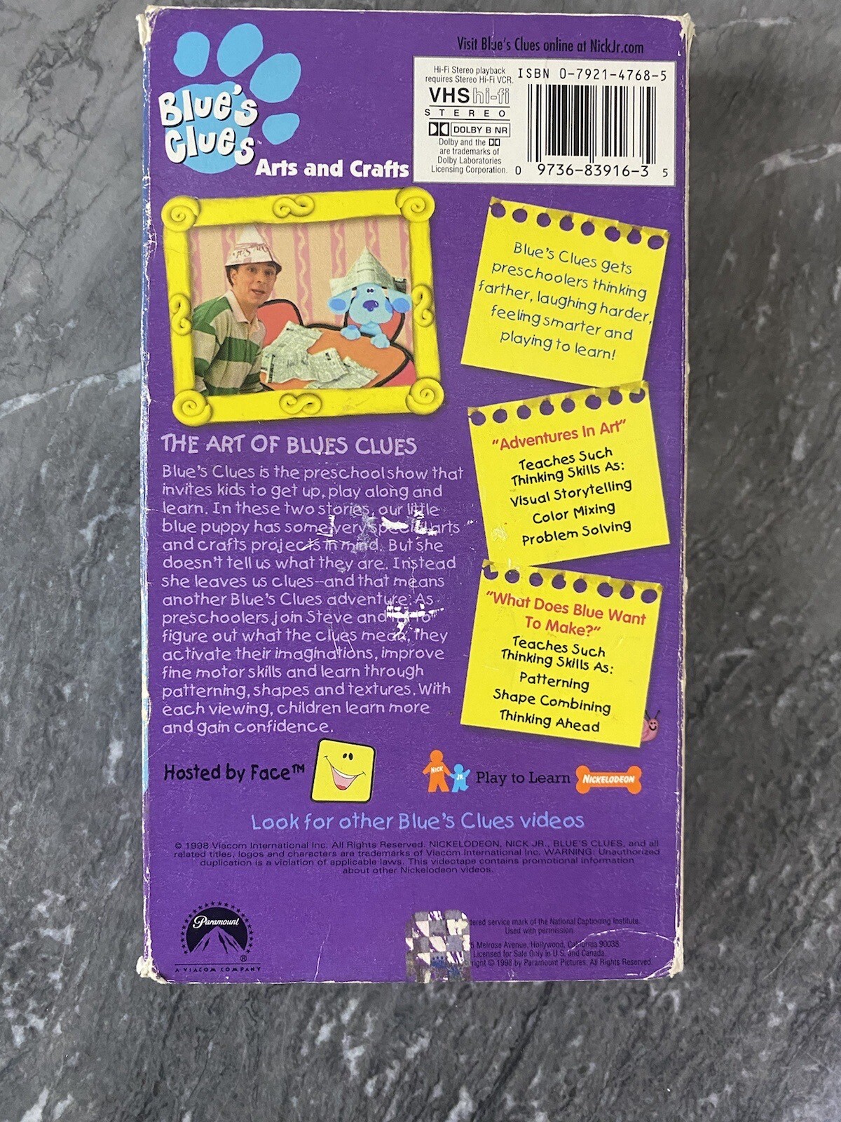 Blues Clues Arts and Crafts VHS 1998 Nick Jr | Grelly USA