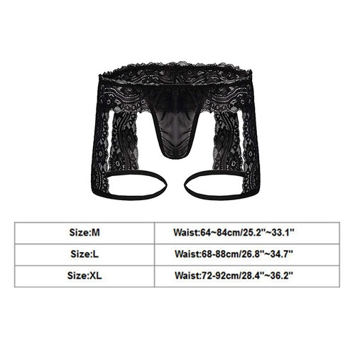 Para hombres Sexy Sissy Bolsa Bragas Encaje Cuerda G Doncella Ropa Interior Calzoncillos Lencería Tanga - Imagen 5 de 10