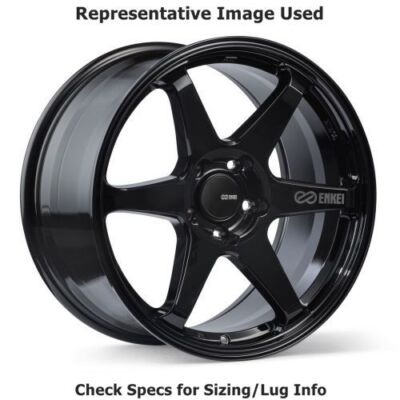 Enkei 539-780-6540BK T6R 17''x8'' Wheel 5x114.3 Bolt Pattern - Gloss Black NEW