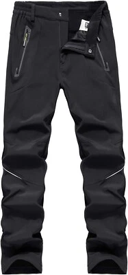 BWBIKE Outdoor Wanderhose Fleece Gefütterte Trekkinghose Winddichte Softshellhos