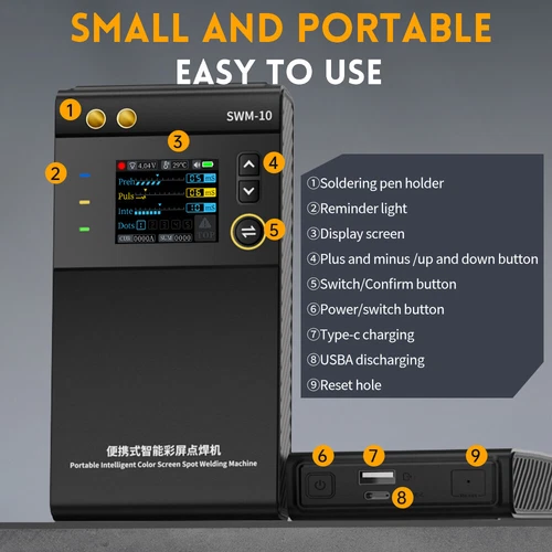 SWM-10 Portable Spot Welding Machine LCD Screen Battery Spot Welding Machine US - Picture 7 of 14