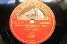 A. CORTOT hmv 3266 2x78 Set MENDELSSOHN Variations Sereuses NM