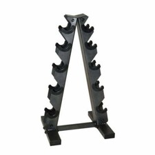 A-Frame Dumbbell Rack Store 5 Pairs Weight Storage 200 lbs Capacity Black
