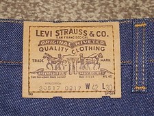 Levi 20517 0217, Bootcut, Made in USA 70s Unworn, Unwashed, Rigid/Raw, W42 x L30