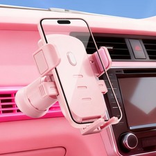 Car Air Vent Phone Mount 360 Rotation Holder for iPhone Samsung Android Pink