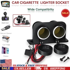 Waterproof Dual USB Cigarette Lighter Sockets 12V Car RV Marine Boat etc Charger