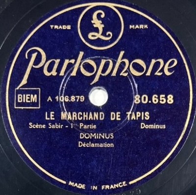 Dominus: Der Teppichhändler DISC 78 RPM 10'' SPRECHER 80.658