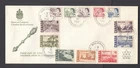 SCARCE CANADA CENTENNIAL ISSUE HOUSE OF COMMONS FDC 454-465B VERY FINE