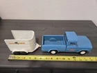 Tonka Jeep Gladiator Blue Pickup Truck & Horse Trailer  Steel | Vintage 60-70s